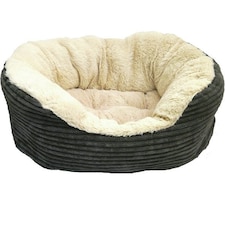 Rosewood 40 Winks Grey Jumbo Cord / Plush Oval Bed Multi | One Size