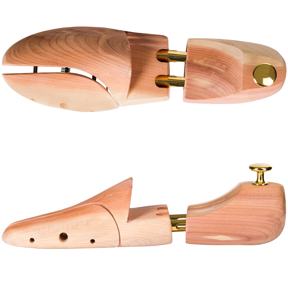 image 1 of Shoe Stretchers - 2 Pairs, cedar wood and brass, absorbs moisture, for women and men | Brown | brown | 39-41 | 2