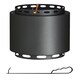 image 6 of Outsunny 48.5cm Smokeless Wood Burning Firepit Metal Fire Pit, Black