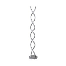 ValueLights Infinity Double Twist Silver Integrated LED Floor Lamp | Silver