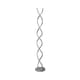 image 1 of ValueLights Infinity Double Twist Silver Integrated LED Floor Lamp | Silver