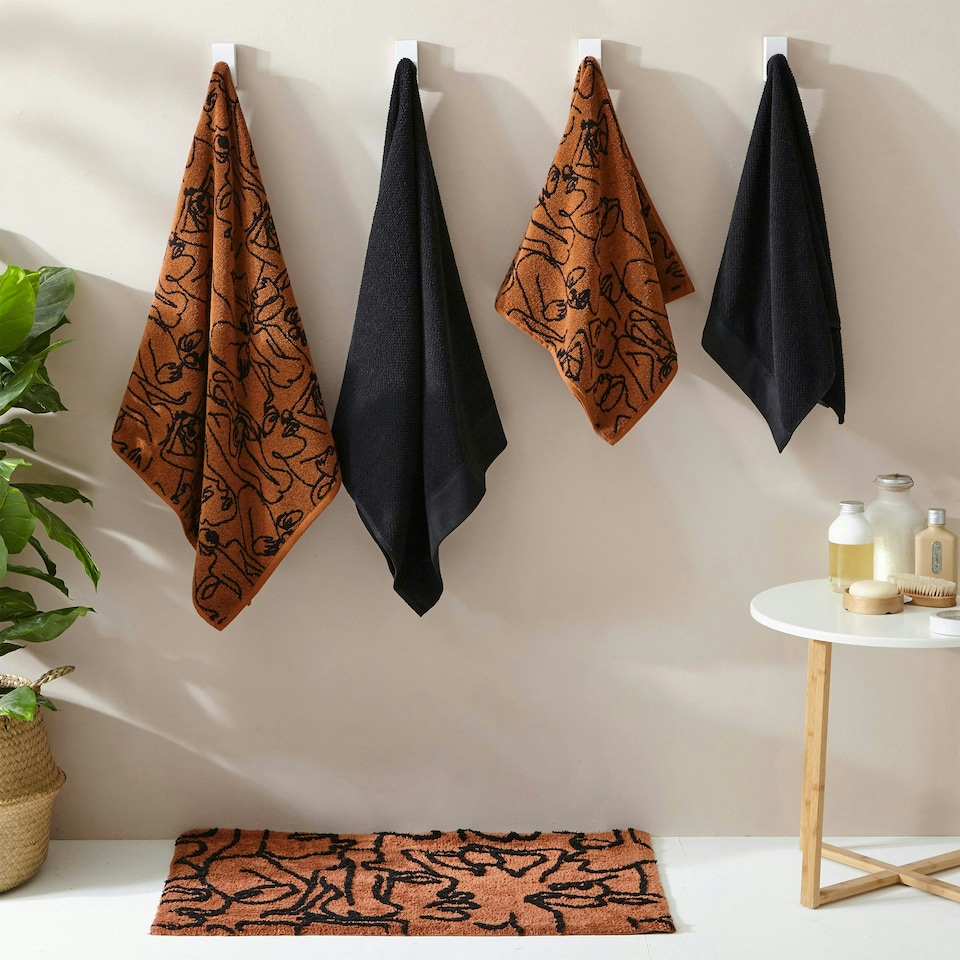image 1 of furn. Everybody Jacquard Hand Towel Pecan
