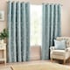 image 1 of Wylder Floral Jacquard Blue Eyelet Curtains (W)229cm x (D)137cm | Multi
