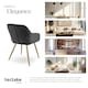 image 7 of Dining Chair Marilyn - corduroy look, upholstered, armchair, continuous backrest - Set of 6 Grey | Anthracite/Gold