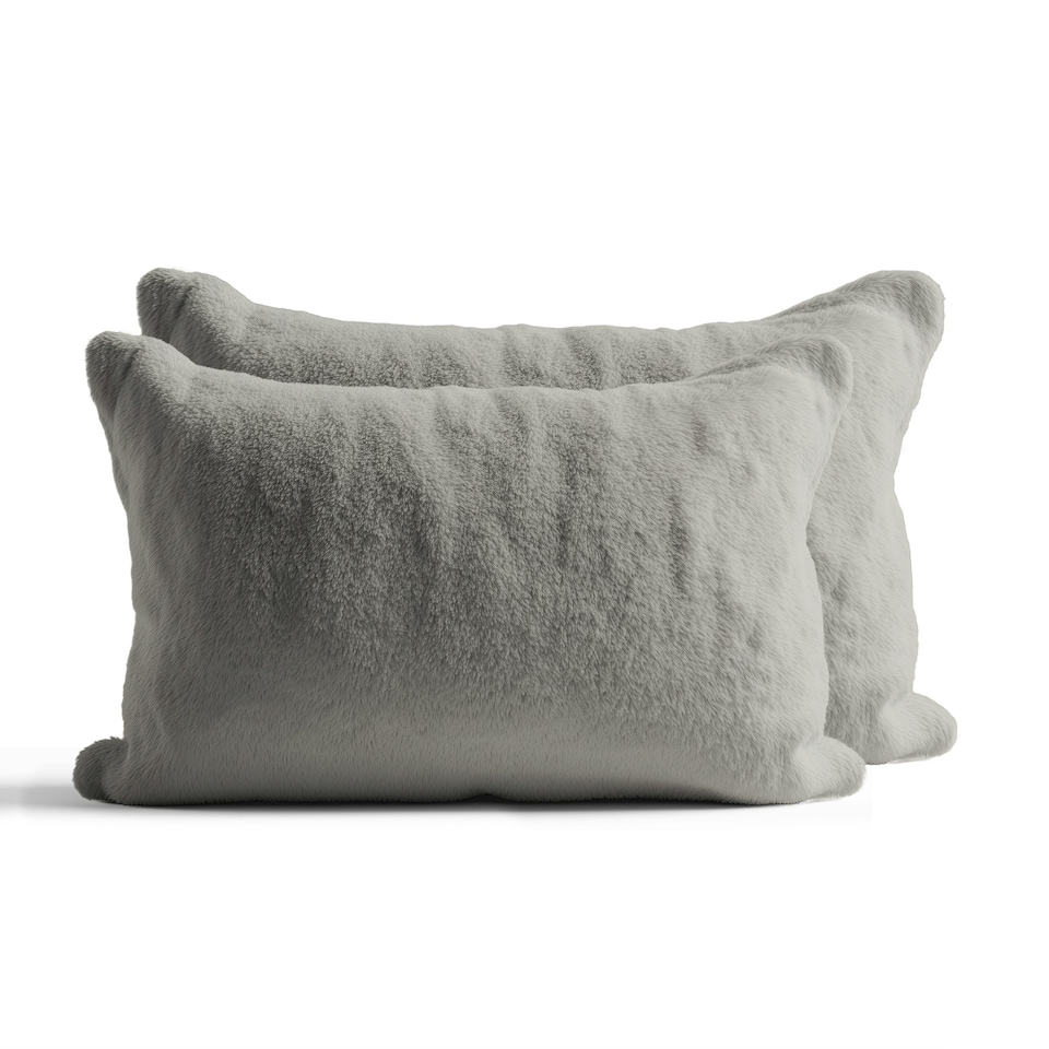 image 1 of Teddy Bear Fleece Super Soft Cosy Pillow Case Pair Cream | Cream