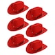 image 1 of Adults Red Star Cowboy Hats – Pack of 6 Fancy Dress Accessories Red | One Size