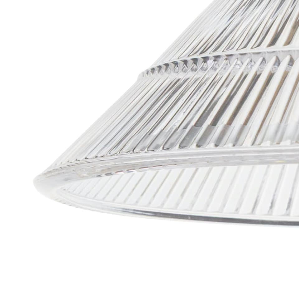 image 1 of Set of 2 Barnes - Clear 25cm Fluted Glass Pendant Shades | Clear | Medium | 2