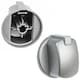 image 3 of SPARES2GO Control Knob Switch Button for Indesit Oven Cooker (Silver / Inox)