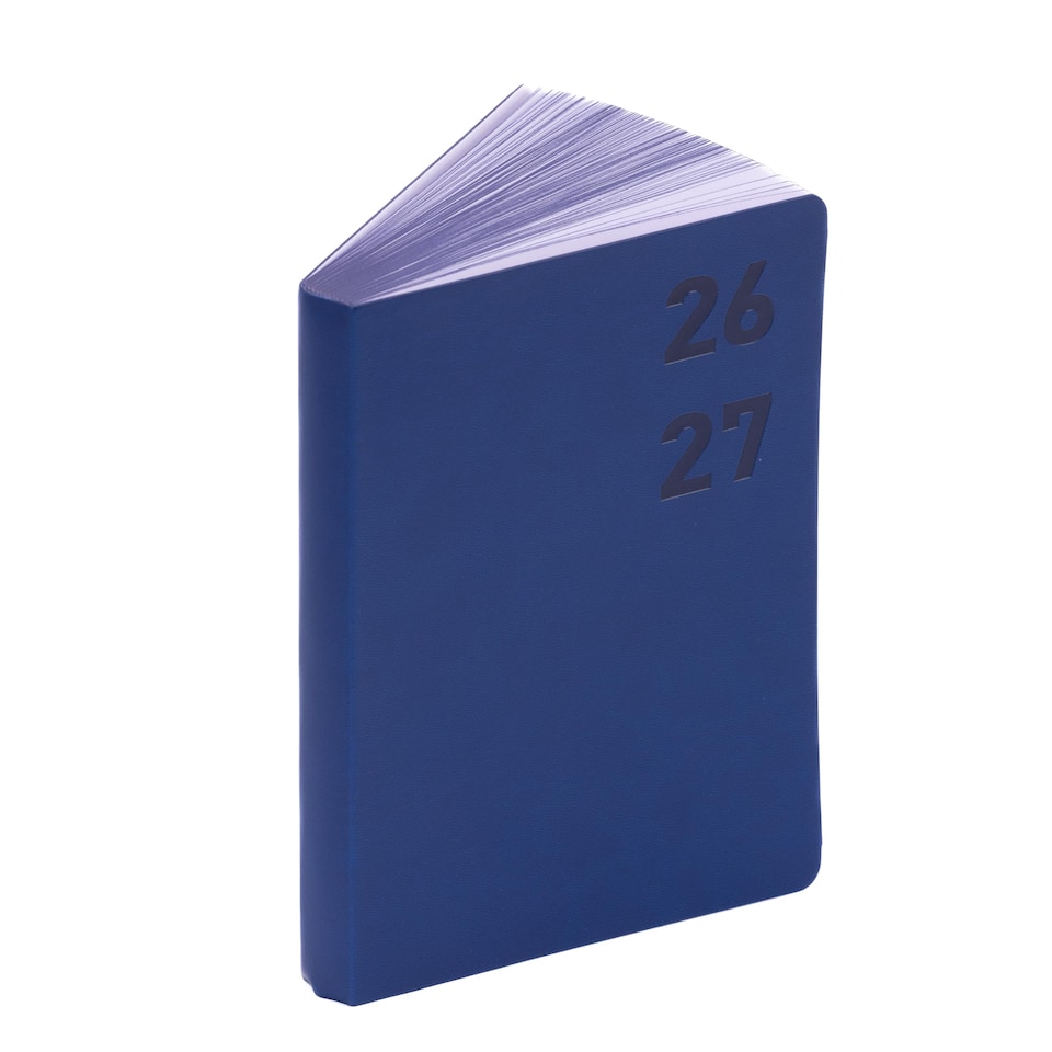 image 1 of 2026 - 2027 Academic Diary A5 Page a Day - Softcover Felix Mid Year Planner Aug 2026 to Jul 2027 | Blue | Navy