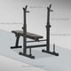 image 7 of HOMCOM Adjustable Weight Bench with Barbell Rack, Dip Station, Black