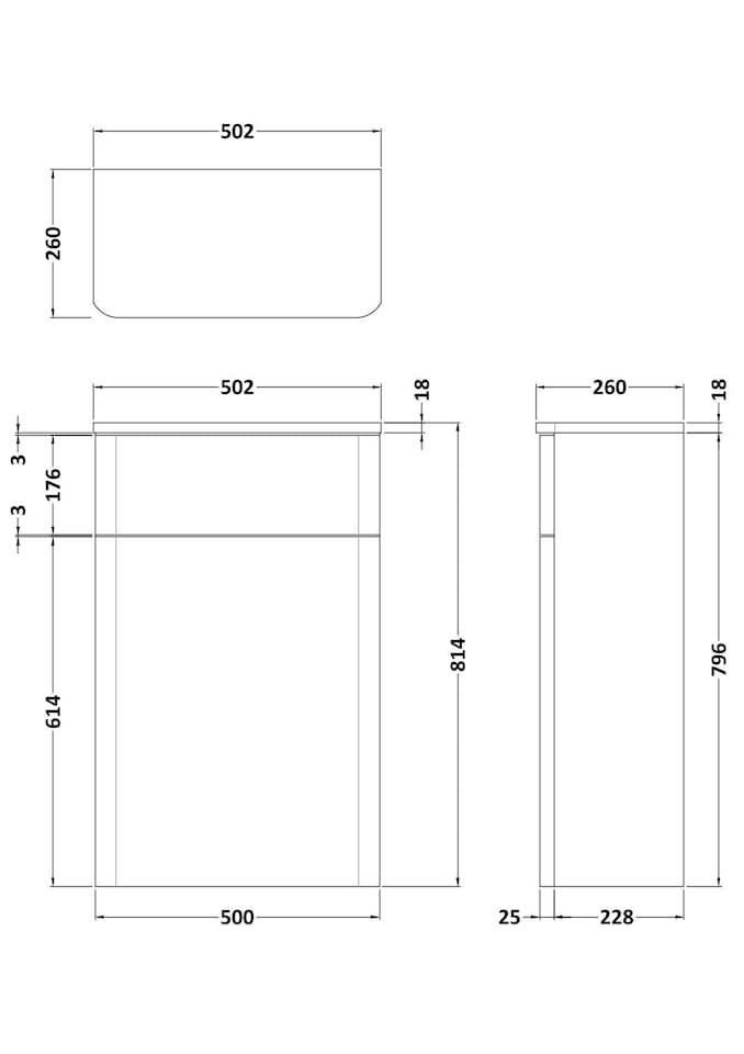 image 1 of Bathroom Floor Standing Concealed Cistern WC Unit, Dark Grey, 502mm | Green | Satin Green | 260 x 502 x 814mm | 1