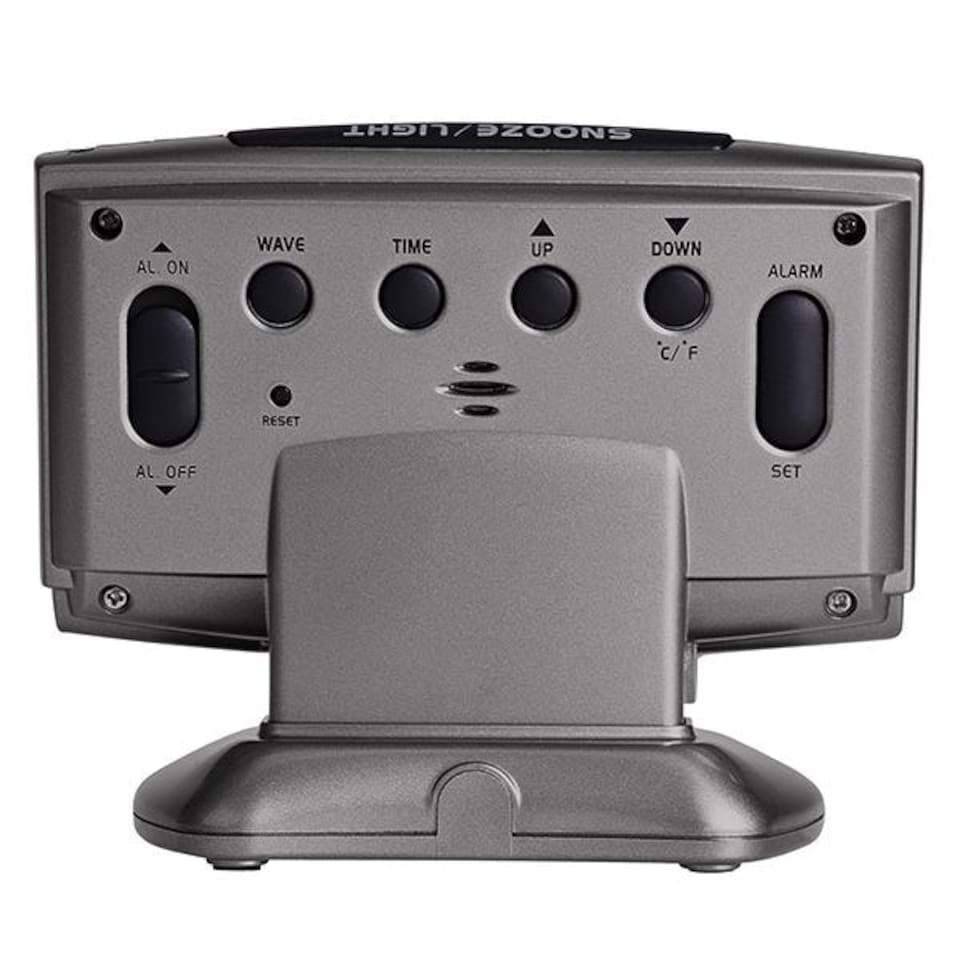 image 1 of Acctim Cuba Alarm Clock Titanium/Black