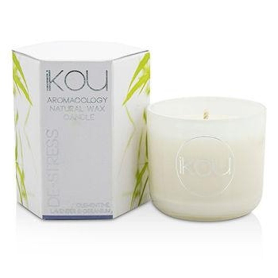 image 1 of Eco-luxury Aromacology Natural Wax Candle Glass - De-stress (lavender & Geranium) - 85g N/A