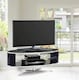 image 5 of MDA Designs Orbit 1100BB Gloss Black TV Stand with Gloss Black Elliptic Sides for Flat Screen TVs up to 55" | Black | 1