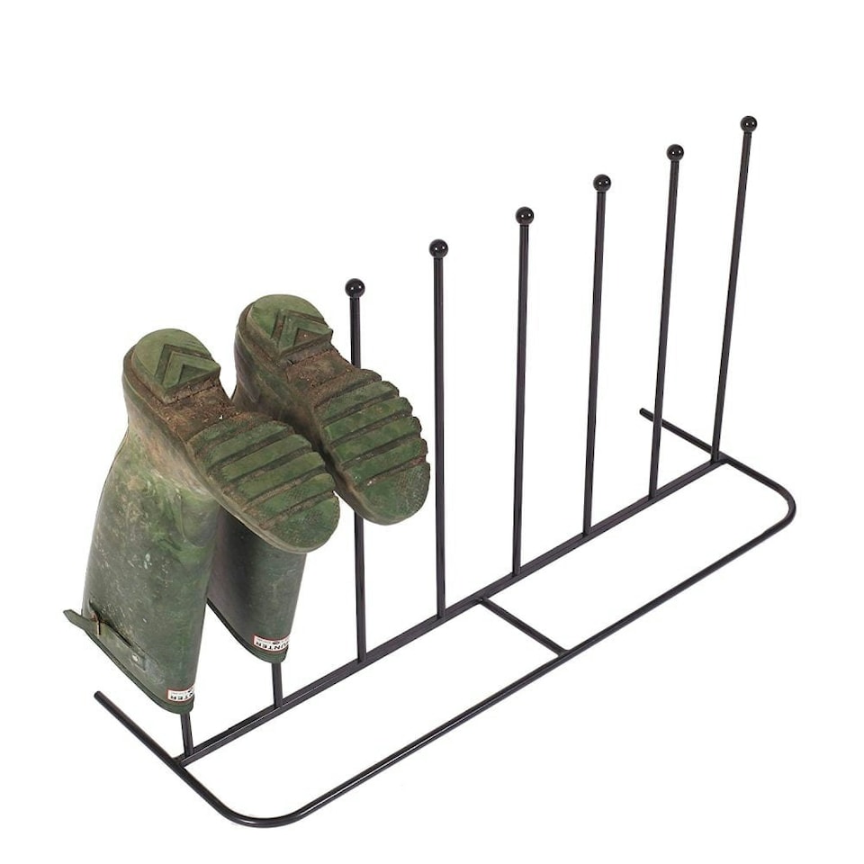 image 1 of Neo Steel Black Powder Coated Boot Rack - Holds 4 Pairs Black