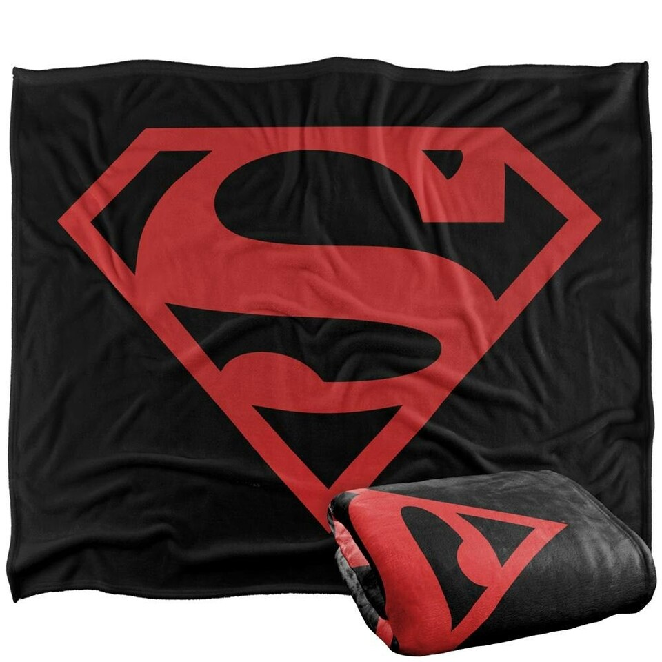 image 1 of Superman Contrast Logo Blanket - Multicoloured - One Size