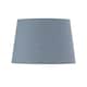 image 3 of First Choice Lighting Set of 2 Tripod Table Lamps with Grey Cotton Fabric Shades Chrome | Grey