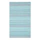 image 2 of Homescapes Modern Blue Scandinavian Style Striped Cotton Rug - 120 x 180 cm | Blue | Aqua