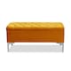 image 2 of Modena Storage Ottoman Bench, Ottoman Footstool with Legs, 180cm Plush Velvet Upholstered End of Bed Bench, Burnt Orange
