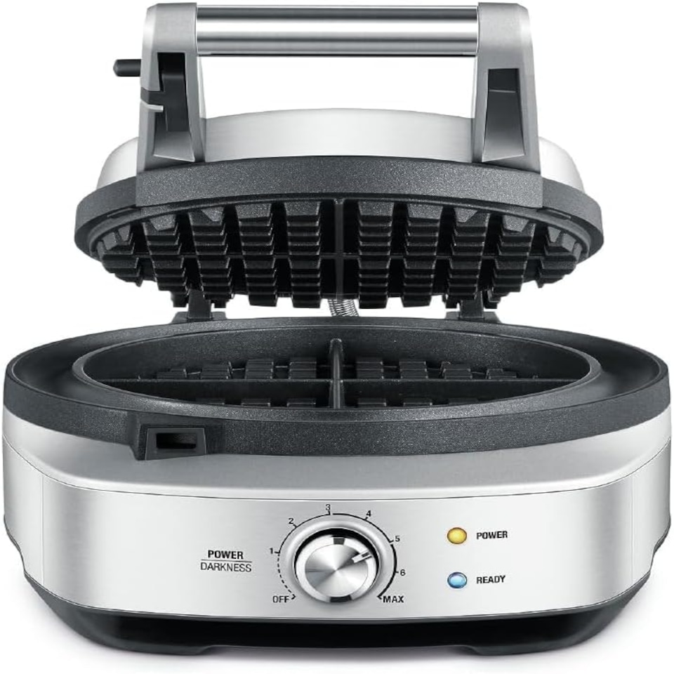 image 1 of Sage The No-Mess Waffle Maker, With Non-Stick Surface, No Mess Moat & Browning Control - Brushed Stainless Steel