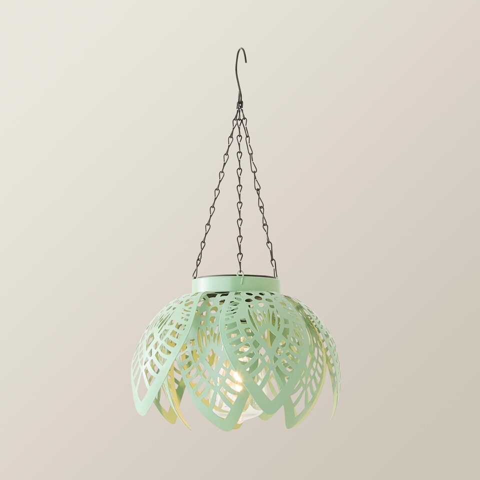 image 1 of ValueLights Artichoke Sage Green Hanging Solar Light | Green