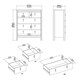 image 9 of Barcelona 3 Piece Bundle, Bedside, Chest and 3 Door Wardrobe in Matt Black