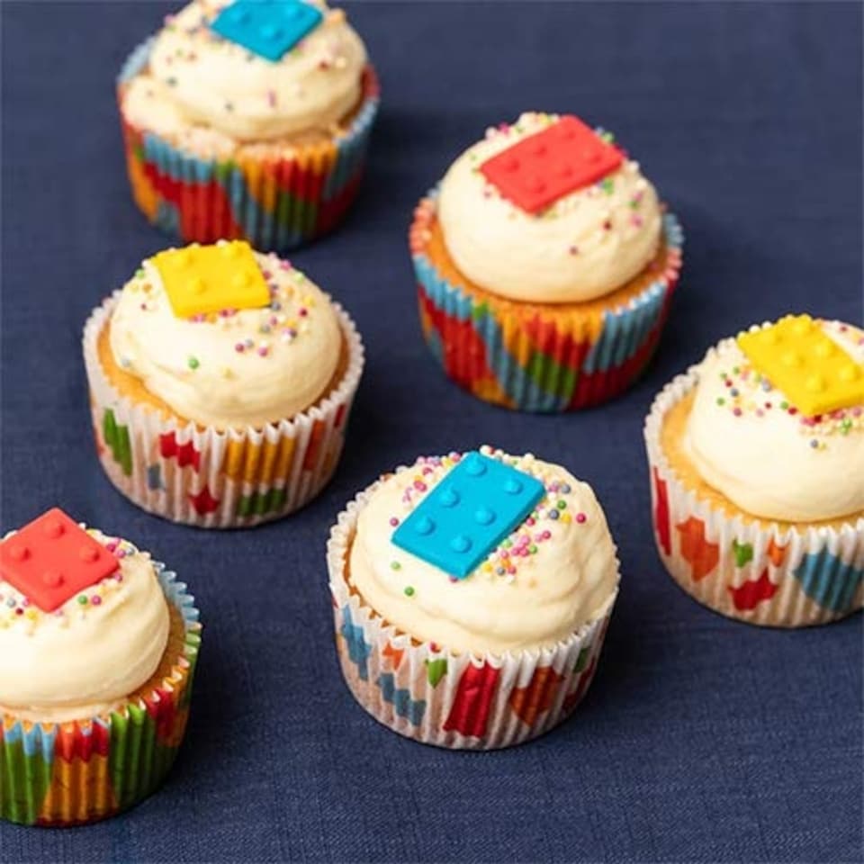 image 1 of Building Blocks Paper Cupcake Cases - Pack of 60