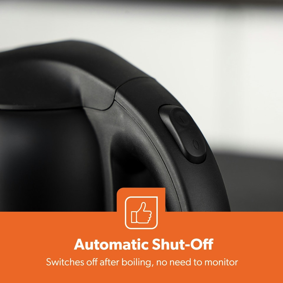 image 1 of GEEPAS Electric Kettle | 1.8L  Stainless Steel, 1800W Matte Black