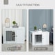 image 3 of PawHut Furniture-Style Dog Crate End Table w/ 2 Doors, for Medium Dogs