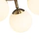image 4 of Modern Triple Opal Glass Globe IP44 Rated Bathroom Antique Brass Ceiling Light | Gold