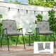 image 2 of Outsunny Set of 2 Garden Chair Cushions Seat Pad for Outdoor Use Khaki 
