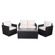 image 1 of Berlin Four Seater Corner Lounging Set in Black