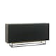 image 1 of Sideboard 160cm Industrial Oak & Black Matt – 3 Door Storage Cabinet with Metal Legs Bronze | Black