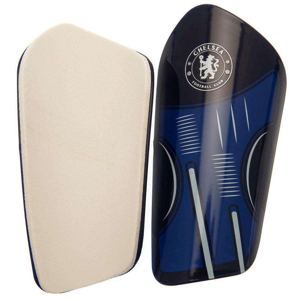 image 1 of Chelsea FC Childrens/Kids Crest Slip-In Shin Guards - Royal Blue/White - 7-9 Years