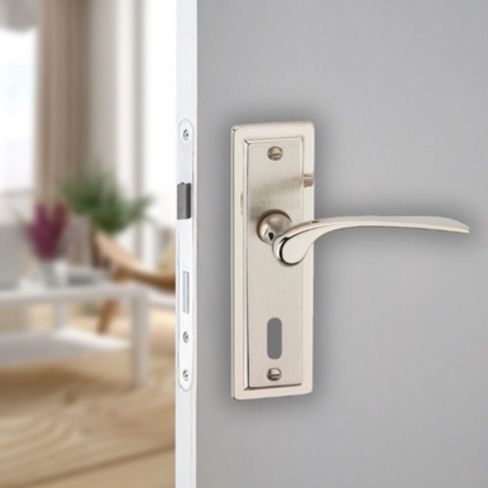 image 1 of Satin Nickel URFIC Como Dual Lever Door Handles | Multi | Keyhole | 6
