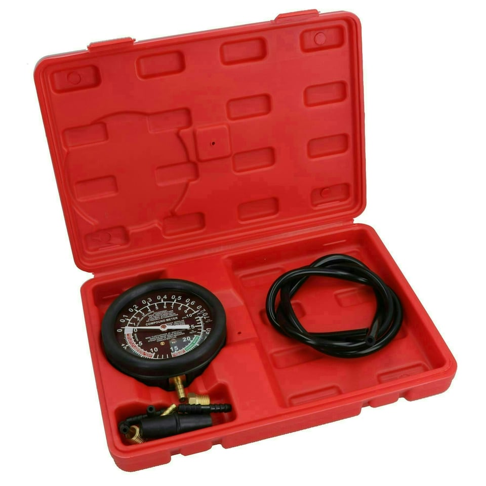 image 1 of Fuel Vacuum And Fuel Pump Pressure Tester Gauge Kit Carburettor Valve AN023