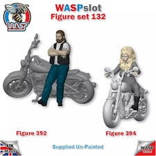Trackside Unpainted Figures Hell Angels Bikers x 2 Scenery Set 132 1:32 Wasp