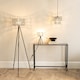 image 3 of ValueLights Elise Acrylic Shade Black Tripod Floor Lamp | Black