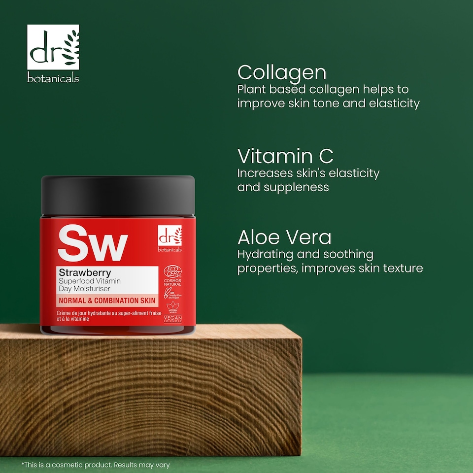 image 1 of Dr Botanicals Strawberry Superfood Vitamin C Day Moisturiser 60ml