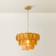 image 4 of ValueLights Juliette Orange 3 Tier Glass Disc Chandelier | Orange