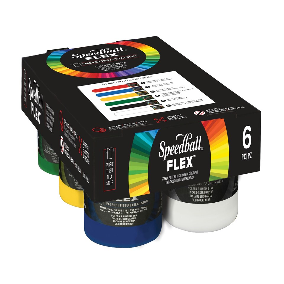 Speedball Screen Printing Fabric Ink, Multi, 4oz