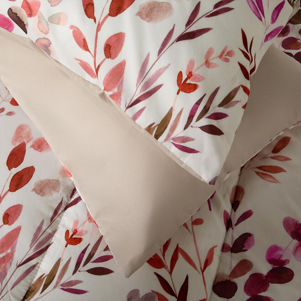 image 1 of OHS Floral Coverless 10.5 TOG Duvet Set Pillowcase Quilted Cover
