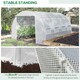 image 5 of Outsunny 4 x 3 x 2 m Polytunnel Greenhouse Pollytunnel Tent w/ Steel Frame White