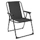 image 5 of Harbour Housewares Folding Metal Beach Chairs - Black - Pack of 2 | Black | Black