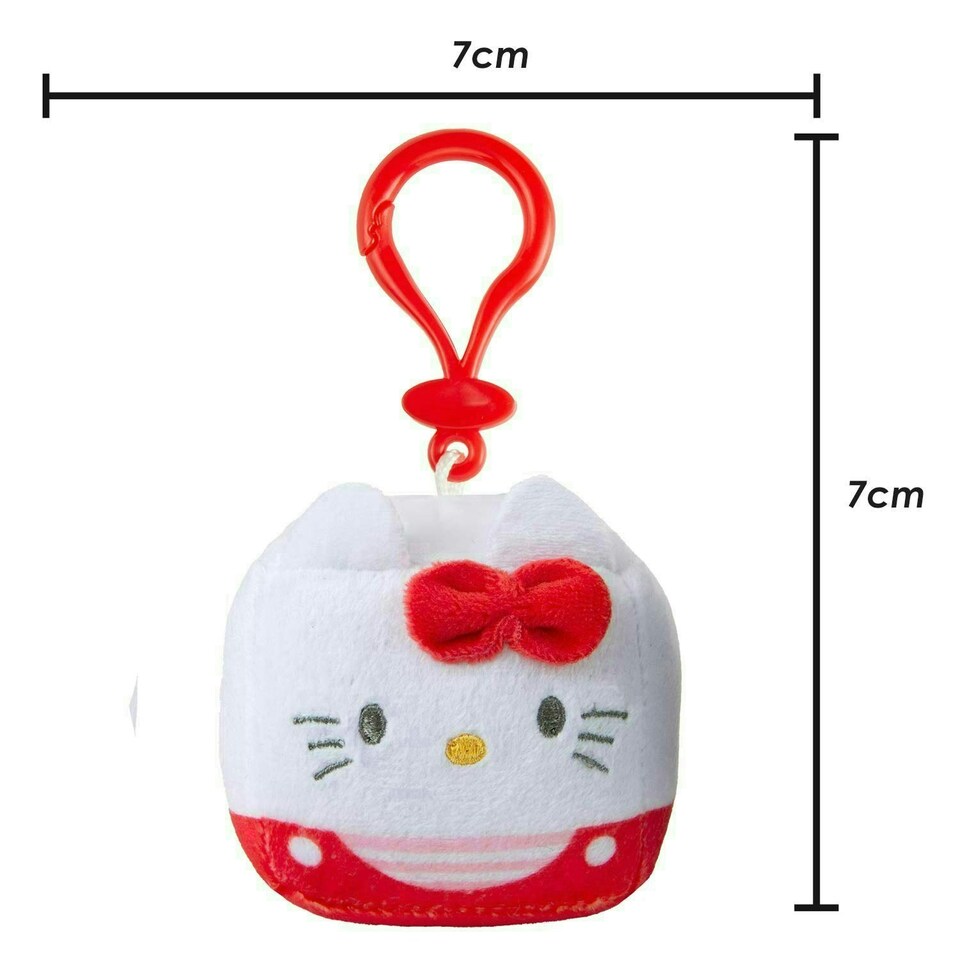 image 1 of Hello Kitty Soft Toy Cubeez Plush Red Cute Plush Huggable Cuddly 7cm Red