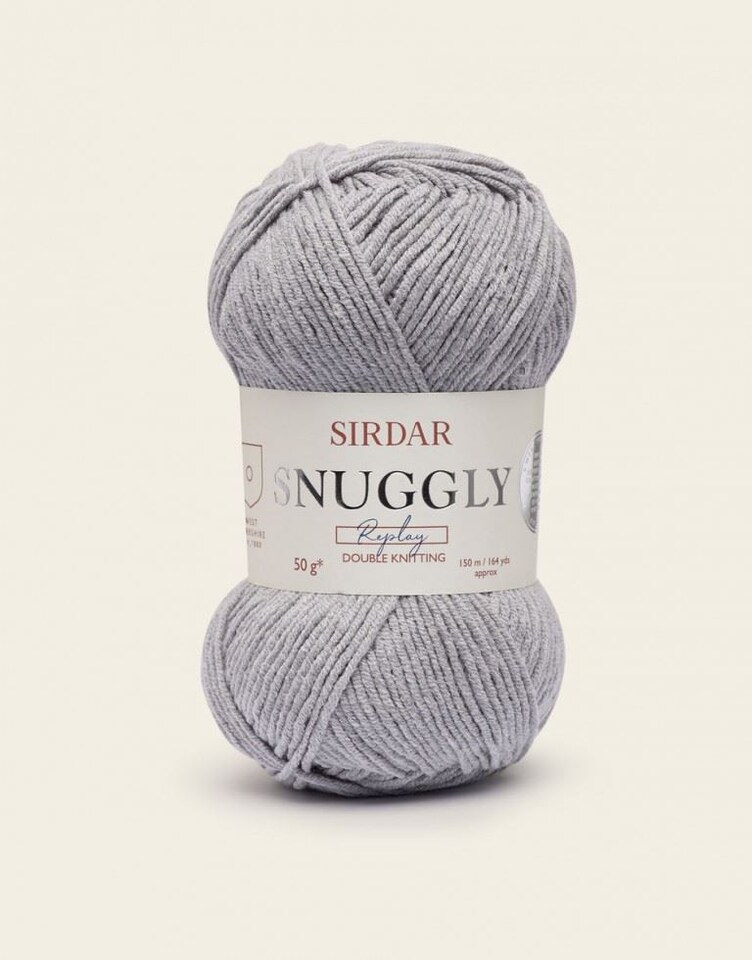 Sirdar Grey Snuggly Replay DK Yarn (Value Pack 10 x 50g Balls) For Crochet, Knitting - 150m per ball