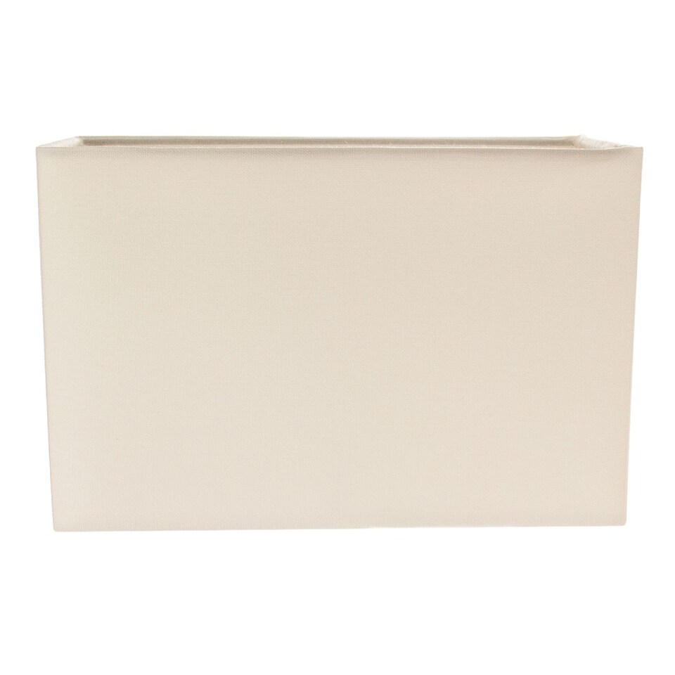 image 1 of Contemporary and Stylish Soft Cream Linen Fabric Rectangular Lamp Shade | Cream | Cream | 1