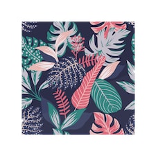 Tropical Plant Leaves Splash Back | White