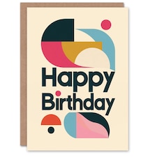 Minimalist Artistic Colours Shapes Birthday Card