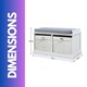 image 7 of Shoe Storage Bench With Cushioned Seat And 2 Drawers White White